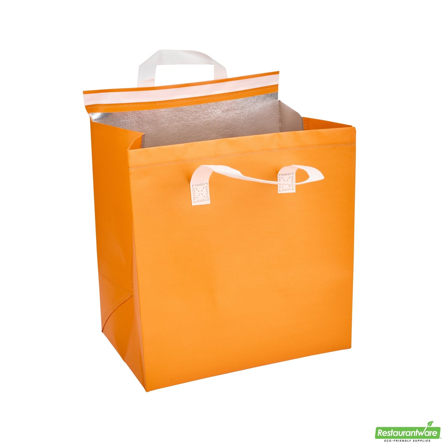 Wholesale Restaurantware Bag Tek Orange Insulated Take Out Bag - Tamper-Evident - 11 3/4 X 7 3/4 X 12 1/2 - 100 Count Box- Bulk