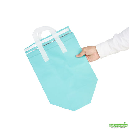 Wholesale Restaurantware Bag Tek Teal Insulated Take Out Bag - Tamper-Evident - 10 1/4 X 6 3/4 X 11 - 100 Count Box- Bulk