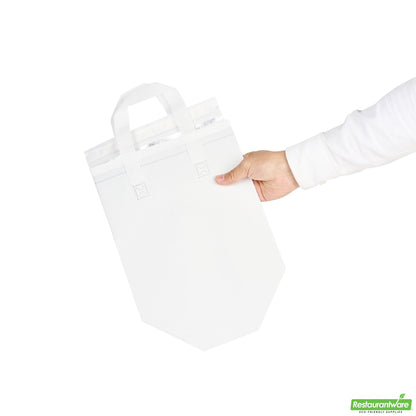 Wholesale Restaurantware Bag Tek White Insulated Take Out Bag - Tamper-Evident - 9 1/2 X 6 X 10 1/4 - 25 Count Box- Bulk