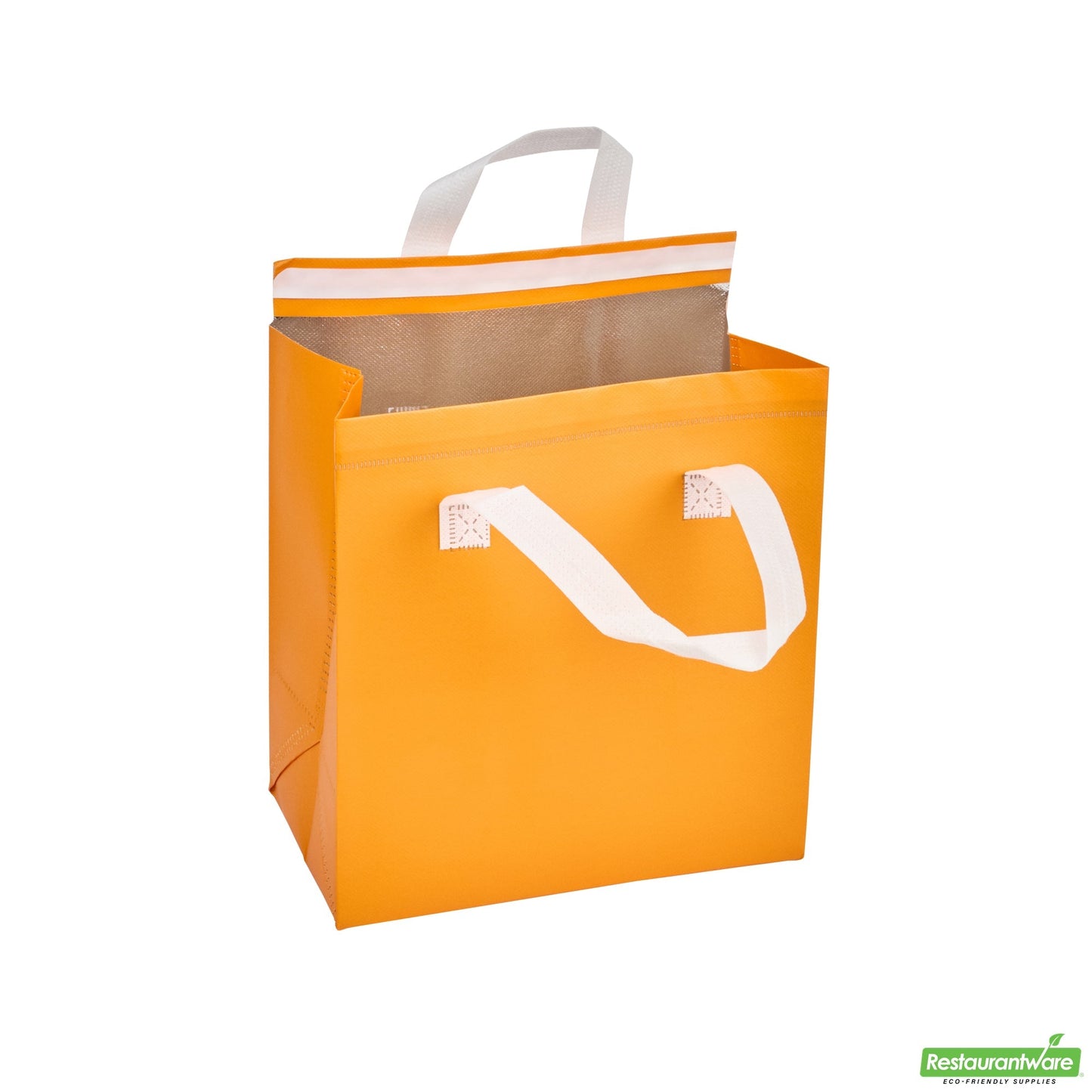 Wholesale Restaurantware Bag Tek Orange Insulated Take Out Bag - Tamper-Evident - 9 1/2 X 6 X 10 1/4 - 100 Count Box- Bulk