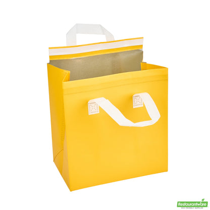 Wholesale Restaurantware Bag Tek Yellow Insulated Take Out Bag - Tamper-Evident - 9 1/2 X 6 X 10 1/4 - 25 Count Box- Bulk