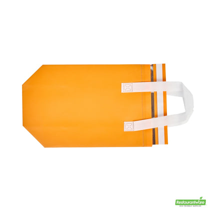 Wholesale Restaurantware Bag Tek Orange Insulated Take Out Bag - Tamper-Evident - 8 1/4 X 4 1/4 X 10 3/4 - 25 Count Box- Bulk