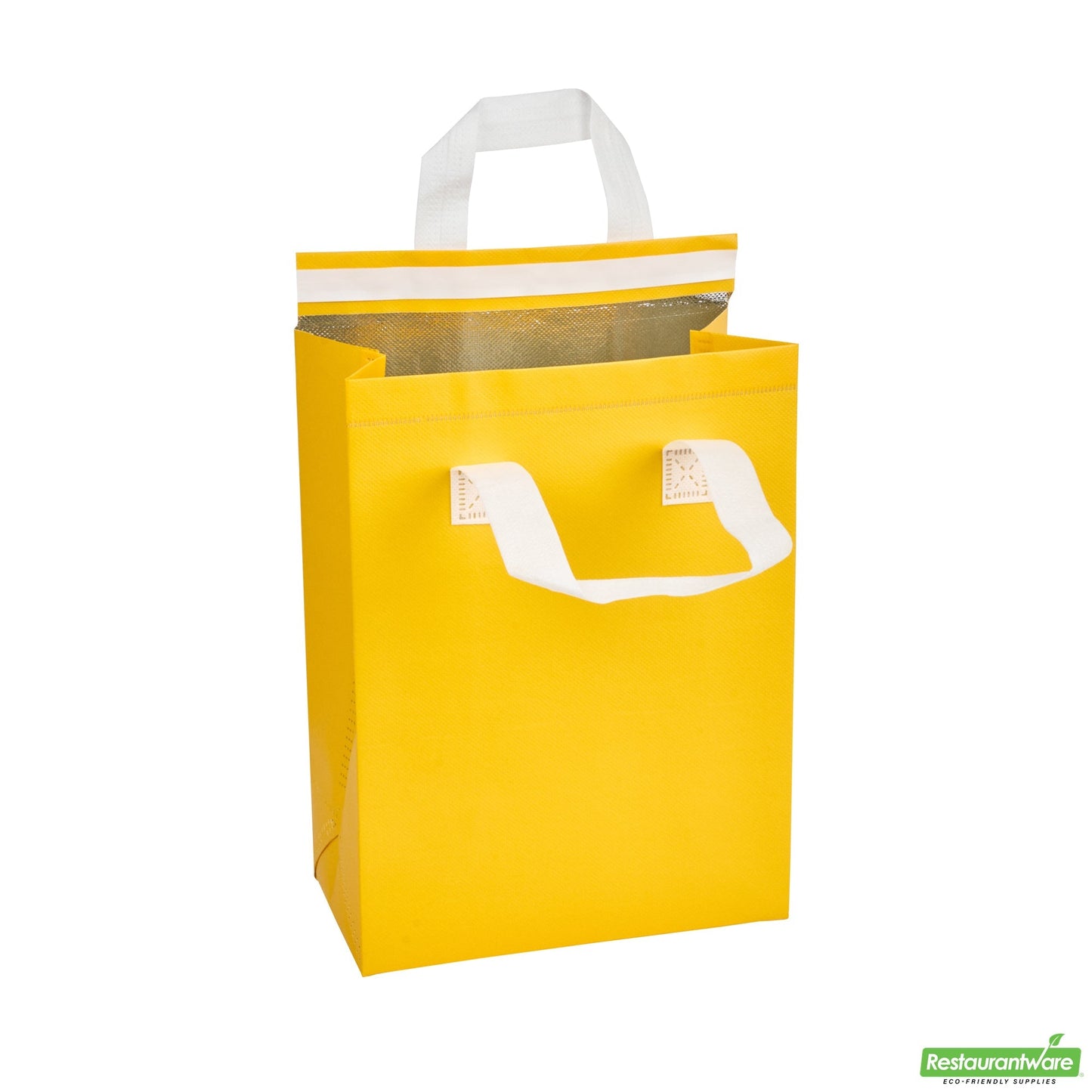 Wholesale Restaurantware Bag Tek Yellow Insulated Take Out Bag - Tamper-Evident - 8 1/4 X 4 1/4 X 10 3/4 - 100 Count Box- Bulk