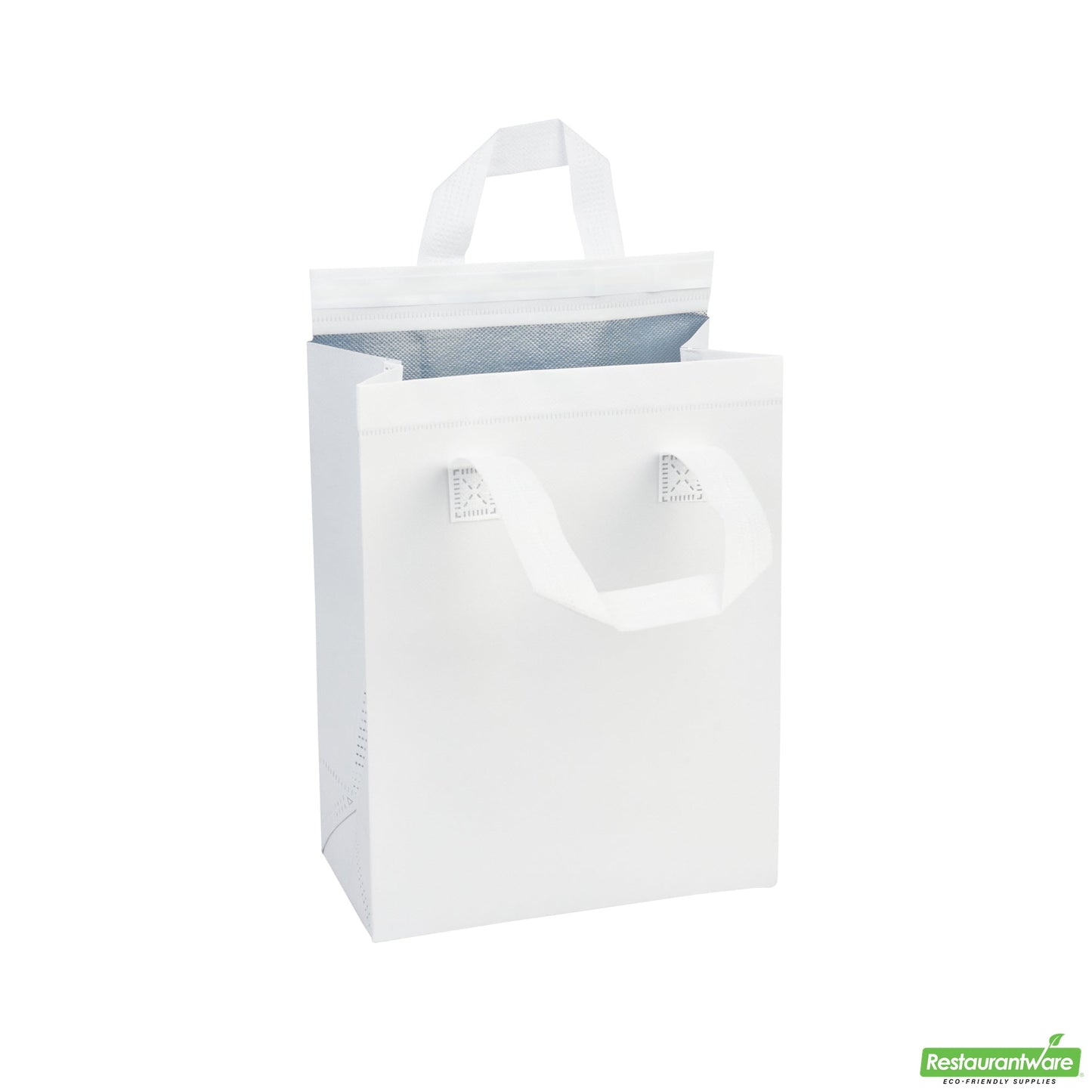 Wholesale Restaurantware Bag Tek White Insulated Take Out Bag - Tamper-Evident - 8 1/4 X 4 1/4 X 10 3/4 - 25 Count Box- Bulk