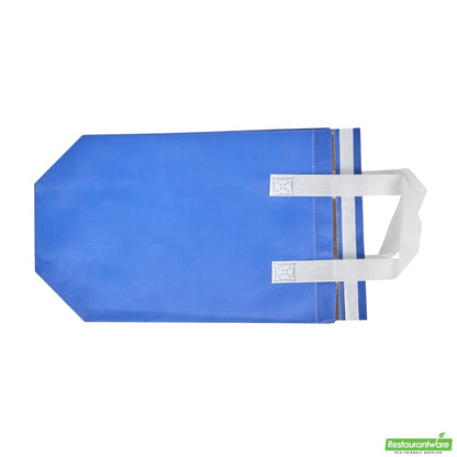 Wholesale Restaurantware Bag Tek Blue Insulated Take Out Bag - Tamper-Evident - 8 1/4 X 4 1/4 X 10 3/4 - 25 Count Box- Bulk