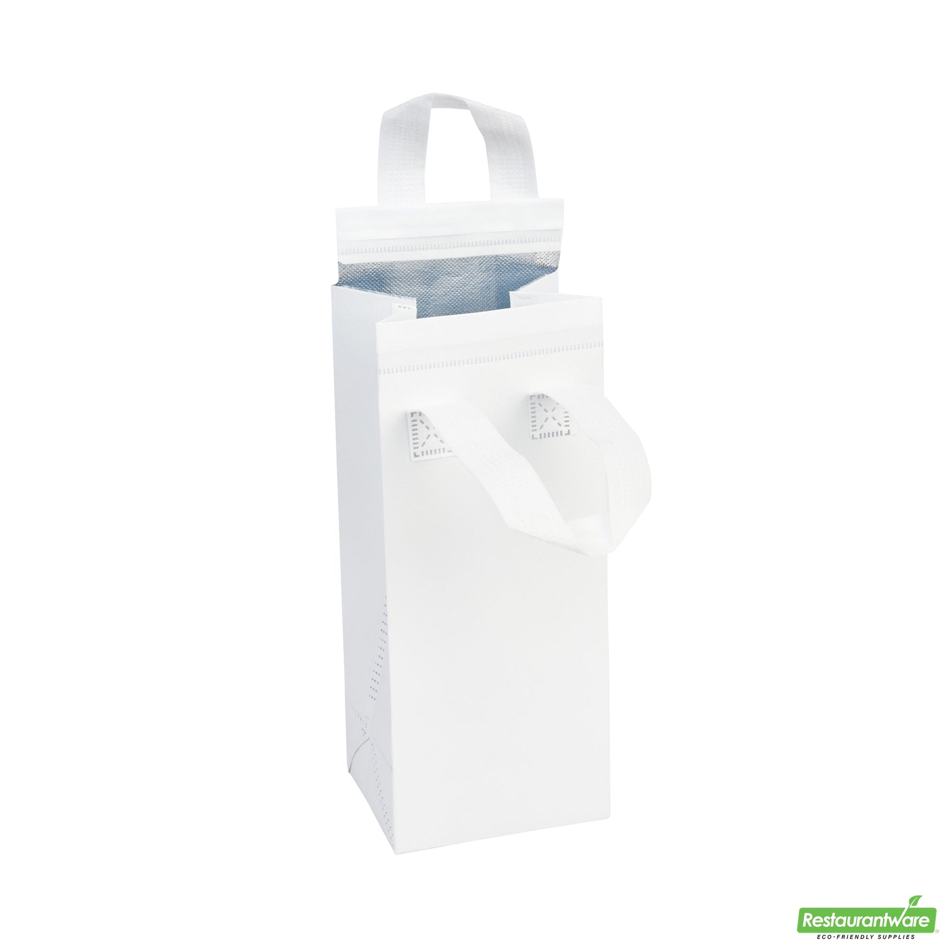 Wholesale Restaurantware Bag Tek White Insulated Take Out Bag - Tamper-Evident - 4 3/4 X 4 X 11 - 100 Count Box- Bulk
