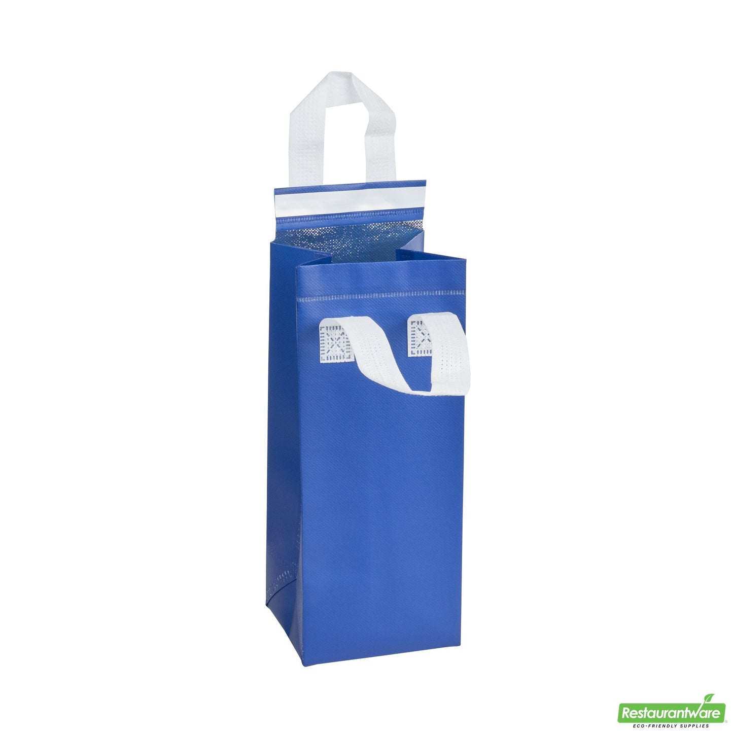 Wholesale Restaurantware Bag Tek Blue Insulated Take Out Bag - Tamper-Evident - 4 3/4 X 4 X 11 - 25 Count Box- Bulk