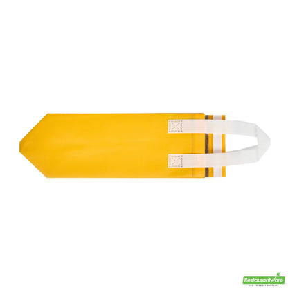 Wholesale Restaurantware Bag Tek Yellow Insulated Take Out Bag - Tamper-Evident - 4 3/4 X 4 X 11 - 25 Count Box- Bulk