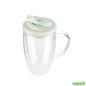 Wholesale Restaurantware 15 Oz Glass Travel Mug - Double Wall, Borosilicate- Bulk