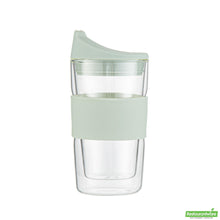 Wholesale Restaurantware 12 Oz Glass Travel Mug - Double Wall, Borosilicate- Bulk