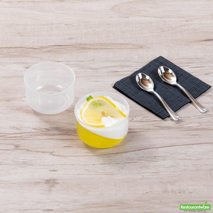 Wholesale Restaurantware 4 Oz Round Clear Plastic Dessert Cup - 2.7" X 2.4" X 1.7"- Bulk