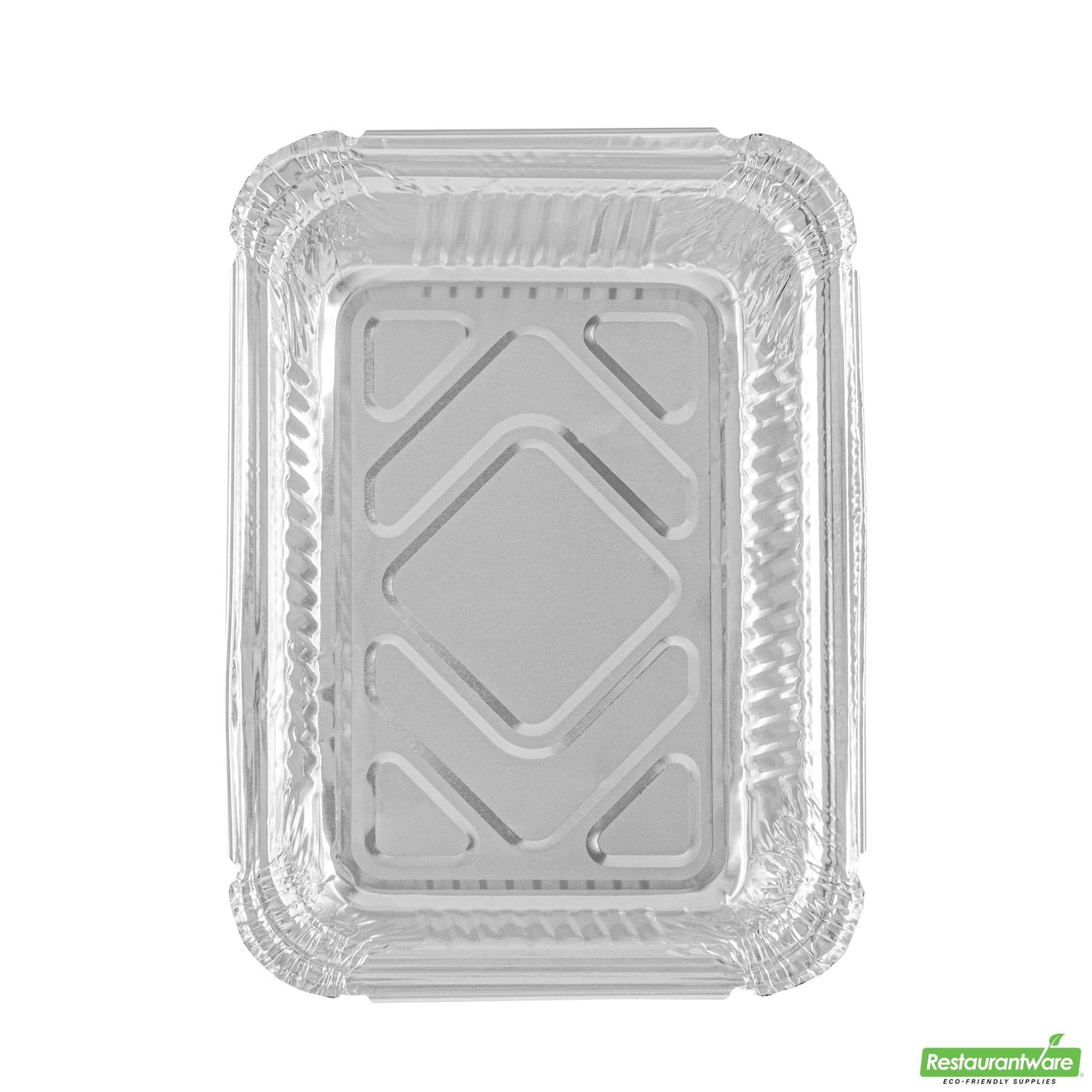Wholesale Restaurantware 1 1/2 Lb Oblong Aluminum Container - 7.3" X 5.3" X 1.8- Bulk