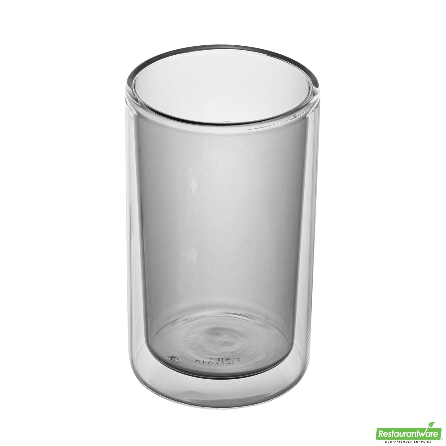 Wholesale Restaurantware 14 Oz Gray Glass Tumbler - Double Wall, Borosilicate - 3.2" X 3.2" X 5.3"- Bulk