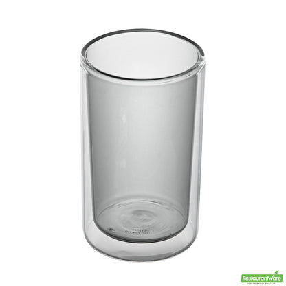 Wholesale Restaurantware 14 Oz Gray Glass Tumbler - Double Wall, Borosilicate - 3.2" X 3.2" X 5.3"- Bulk