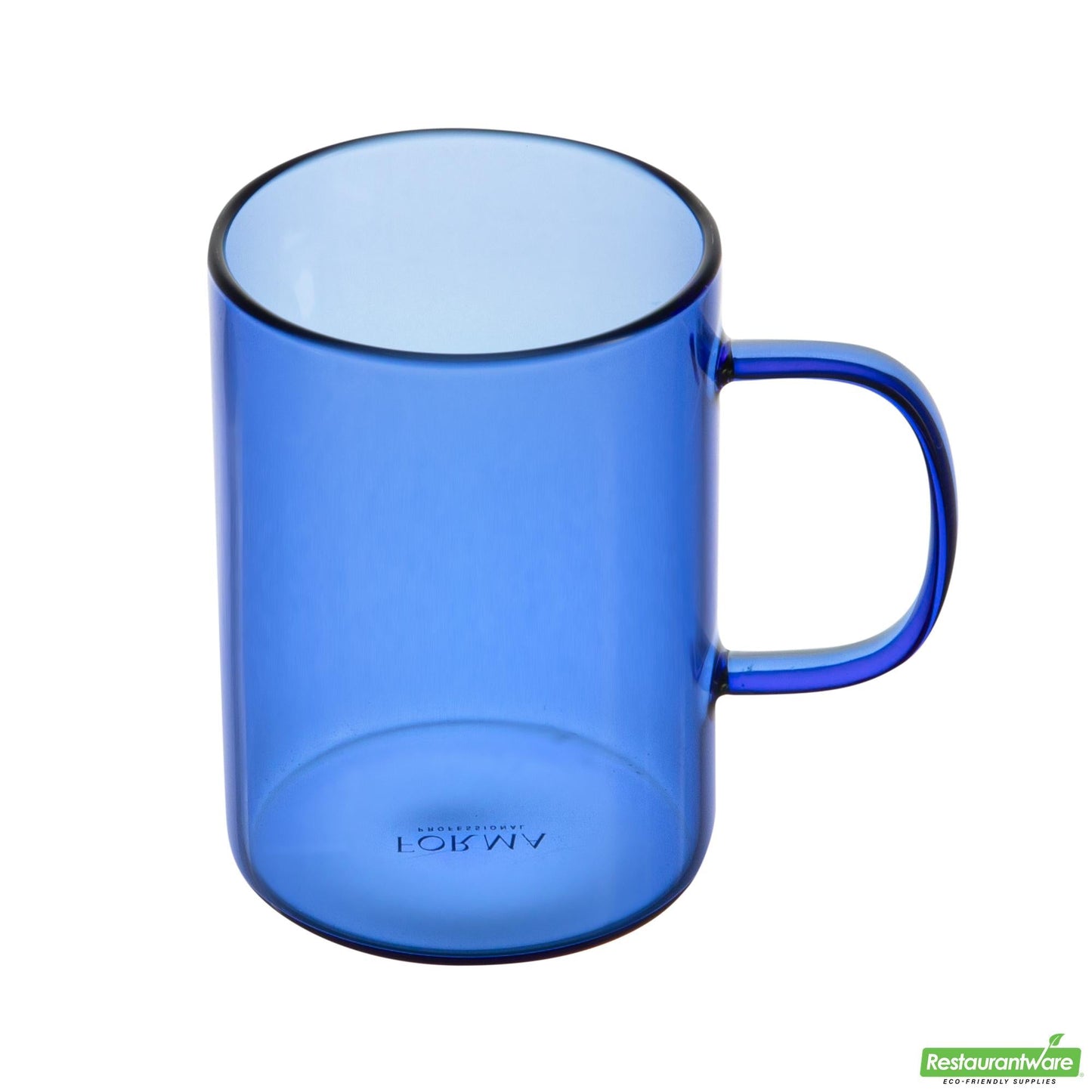 Wholesale Restaurantware 7 Oz Blue Glass Coffee Mug - Borosilicate, with Handle - 2.6" X 2.6" X 3.5"- Bulk