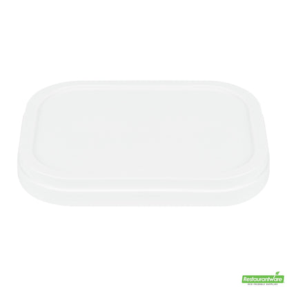 Wholesale Restaurantware Square White Plastic Lid - Fits 7 and 12 Oz to Go Cup, with Spoon - 3.2" X 3.2" X 4.2"- Bulk