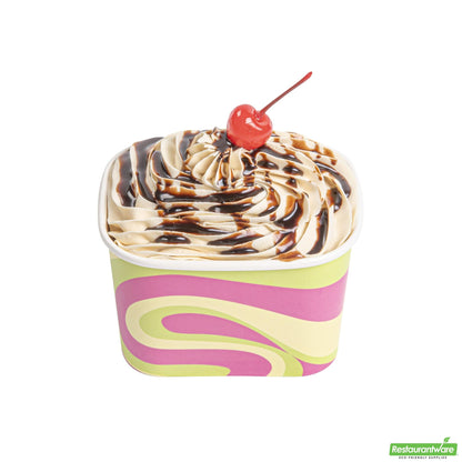 Wholesale Restaurantware Cup Tg Sqr Pstl Grv Ppr 12z- Bulk
