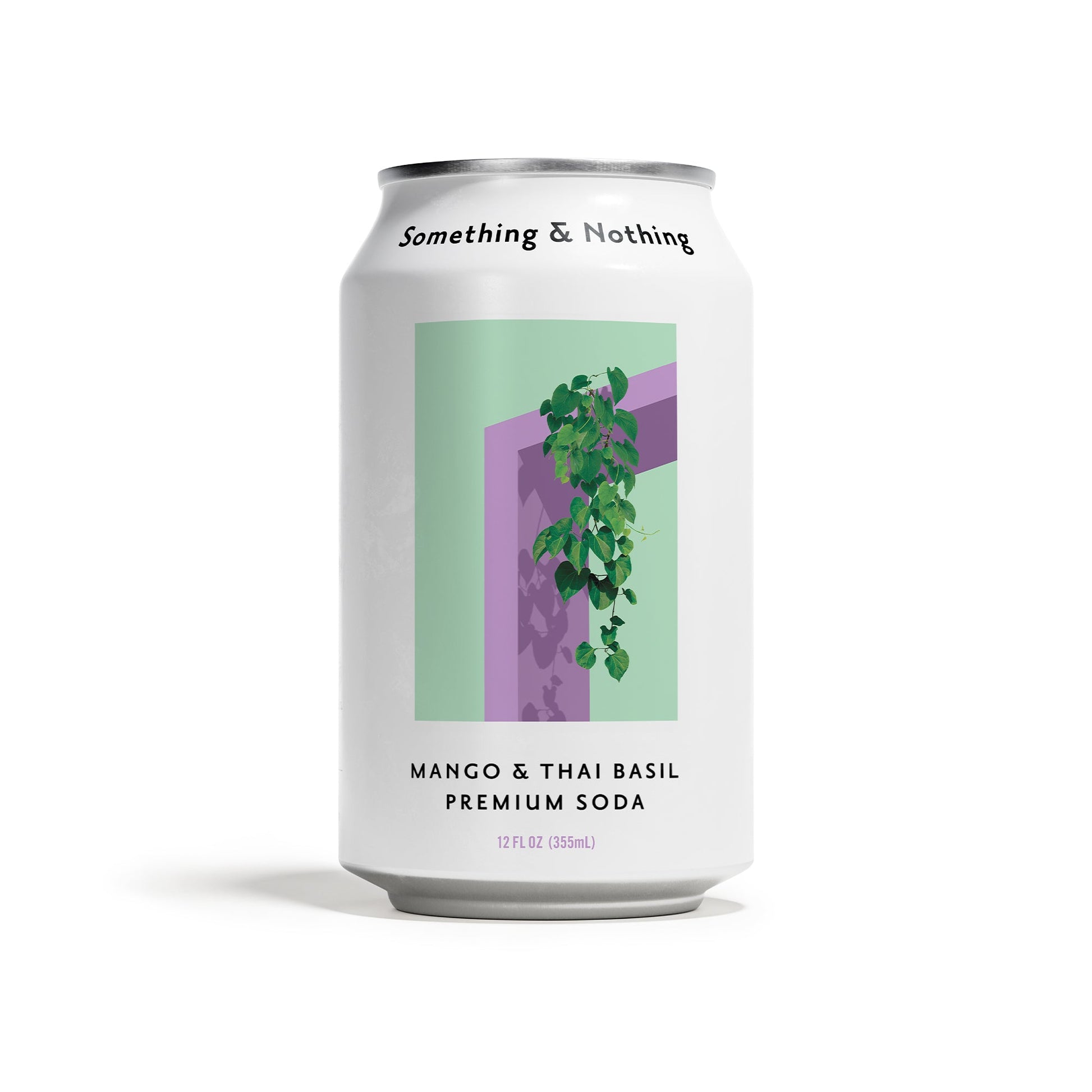 Wholesale Something & Nothing Mango & Thai Basil Premium Soda 12oz- Bulk