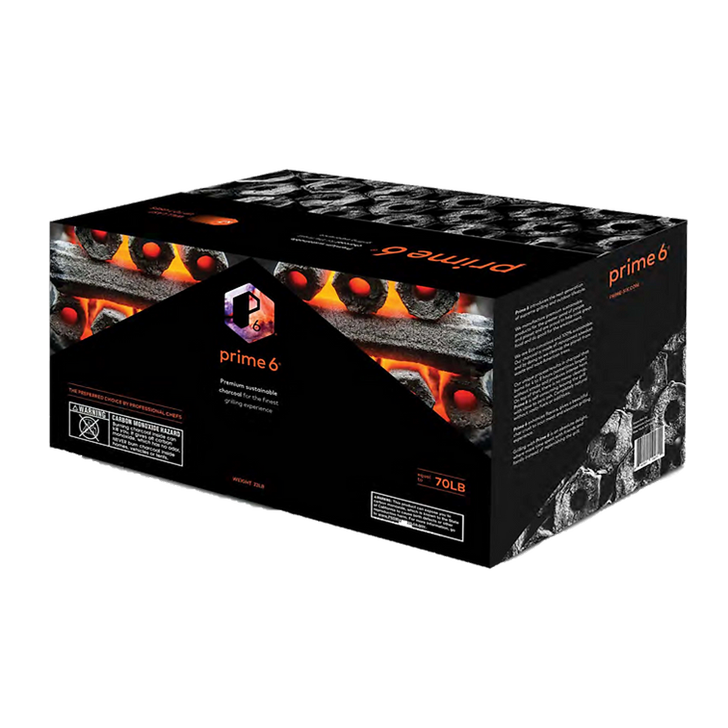 Wholesale Prime 6 Prime 6 Charcoal 22lb- Bulk