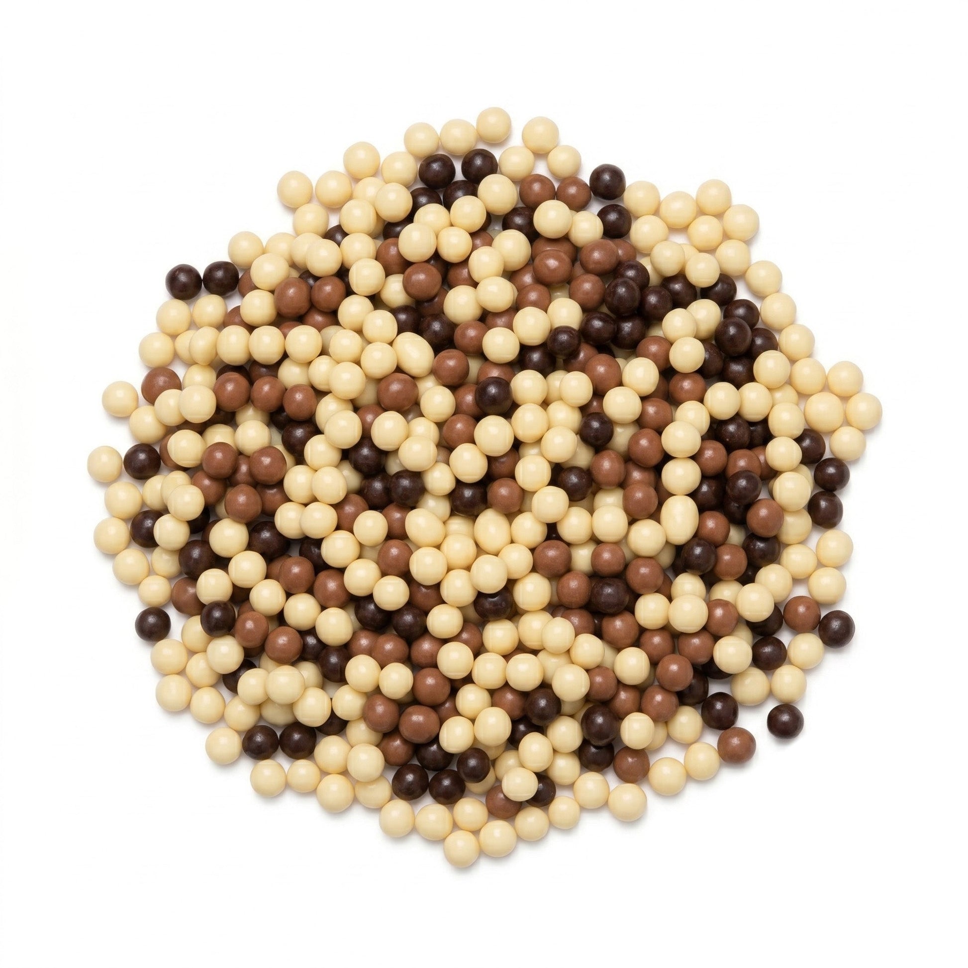 Wholesale Chocoa Crispy Pearls Dark, Milk, White Chocolate Mix- Bulk
