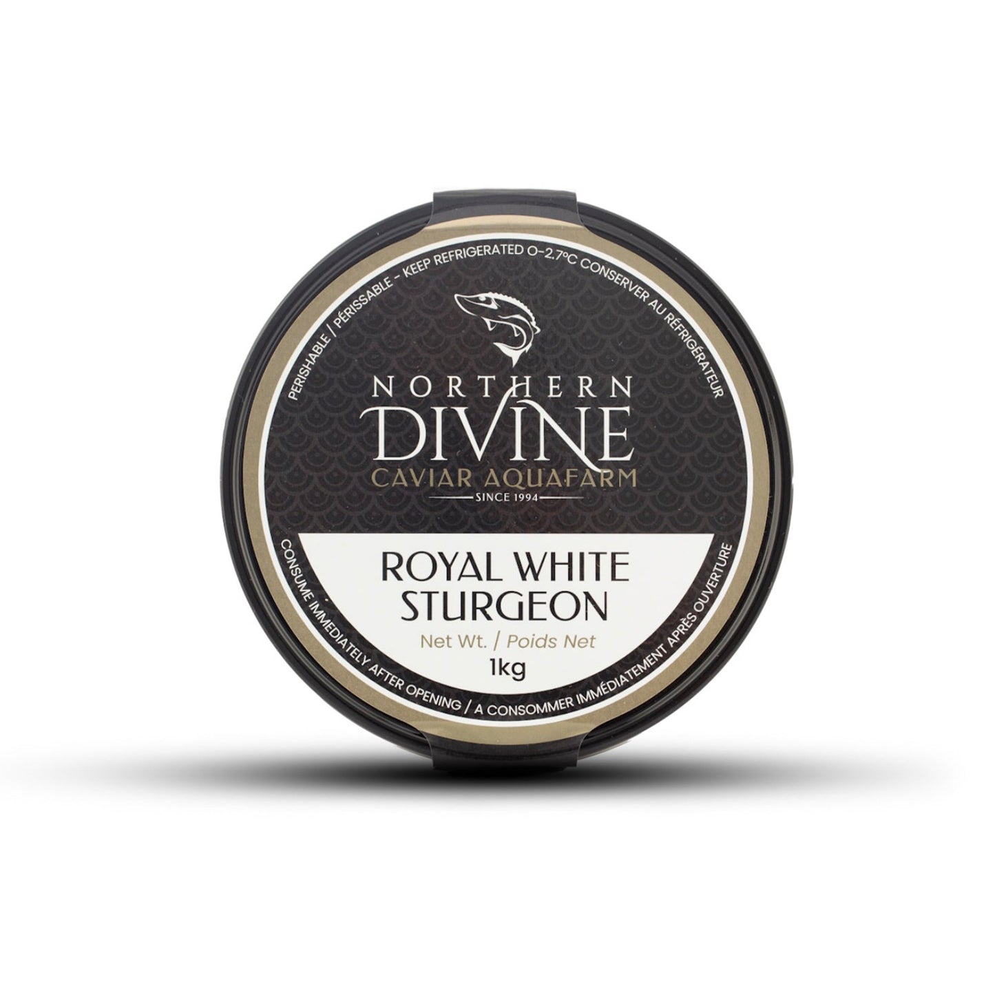 Wholesale Northern Divine White Sturgeon Caviar 1kg- Bulk