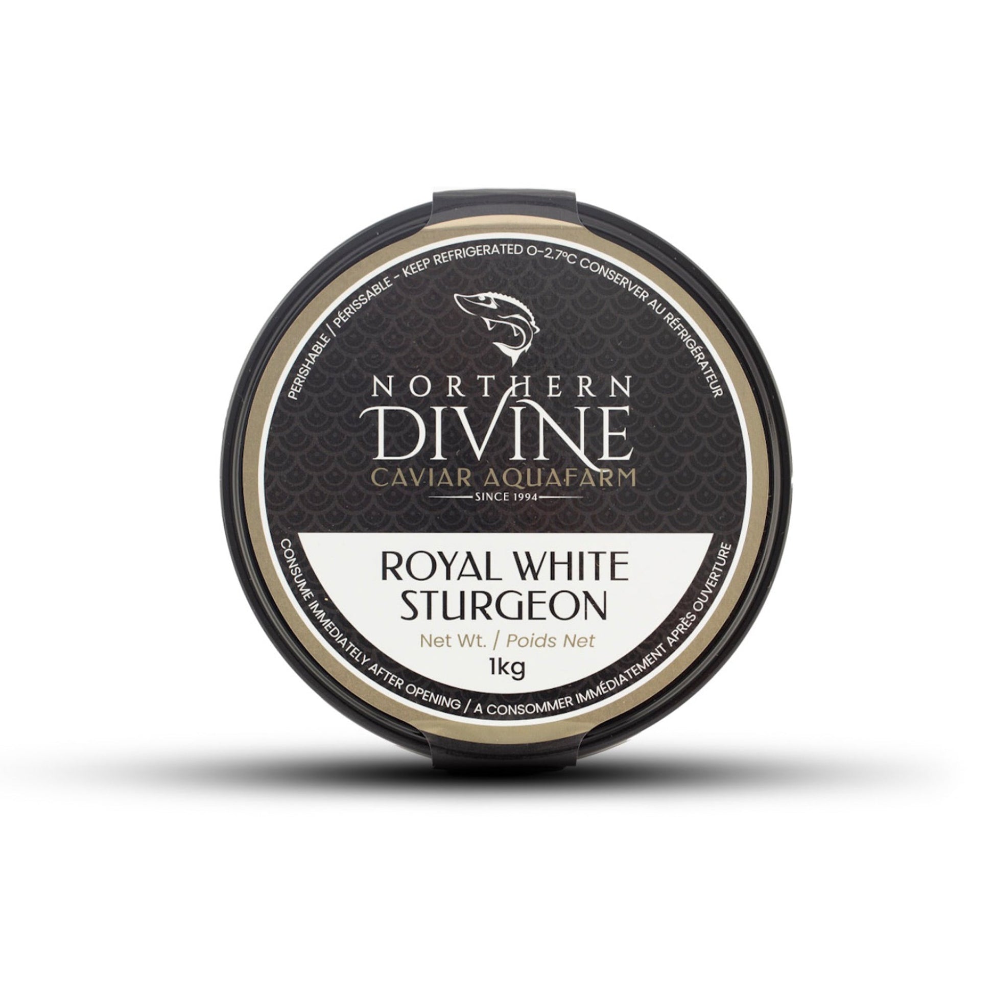 Wholesale Northern Divine White Sturgeon Caviar 1kg- Bulk
