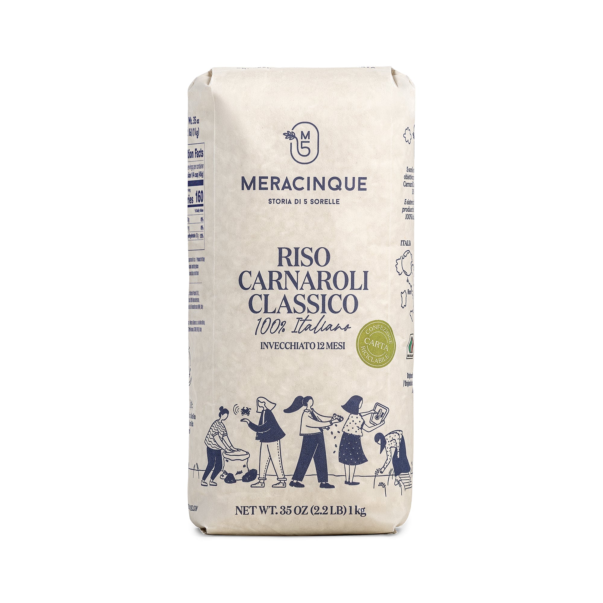 Wholesale Meracinque Carnaroli Rice 1kg- Bulk