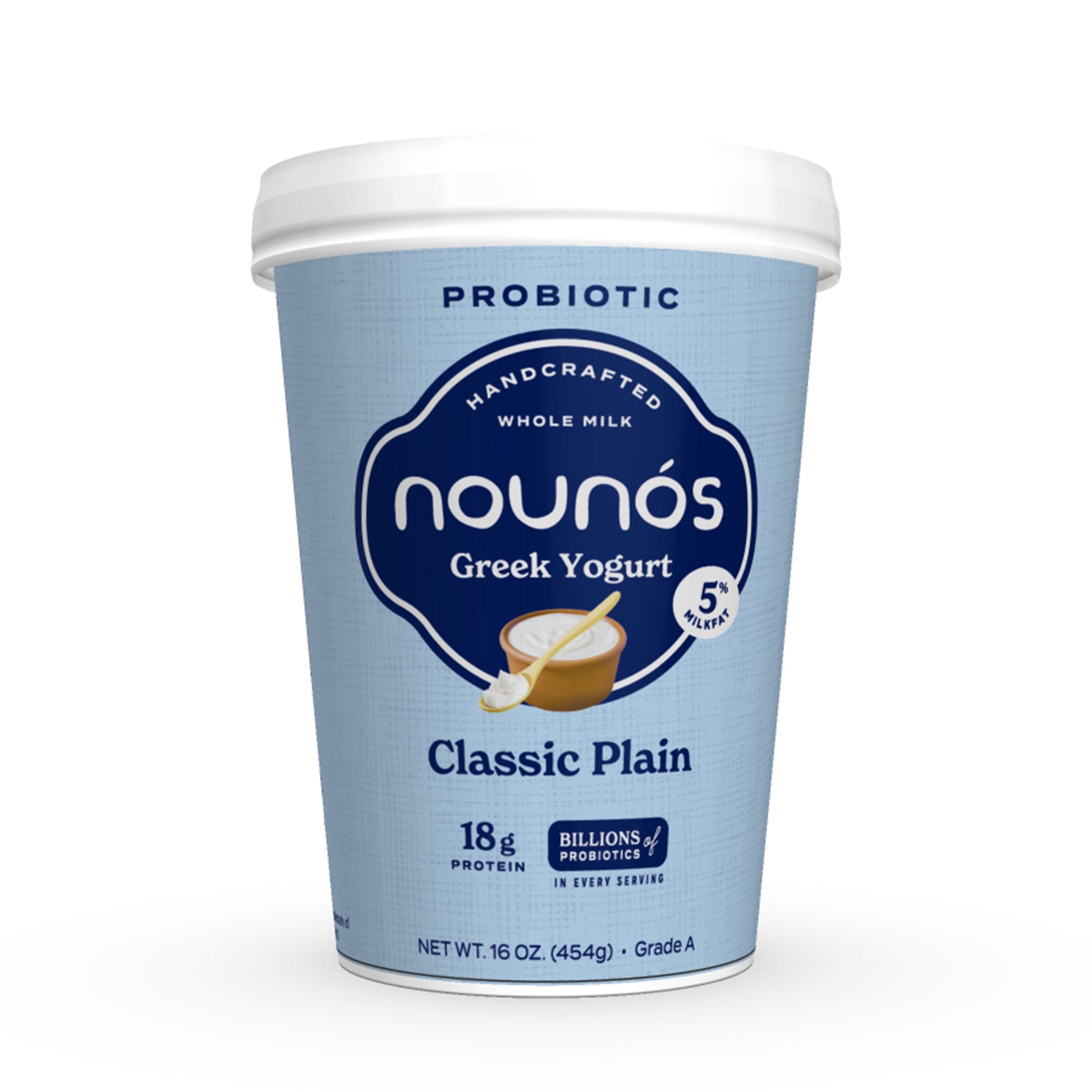 Wholesale Nounos Creamery Greek Yogurt Plain 16oz 16oz- Bulk