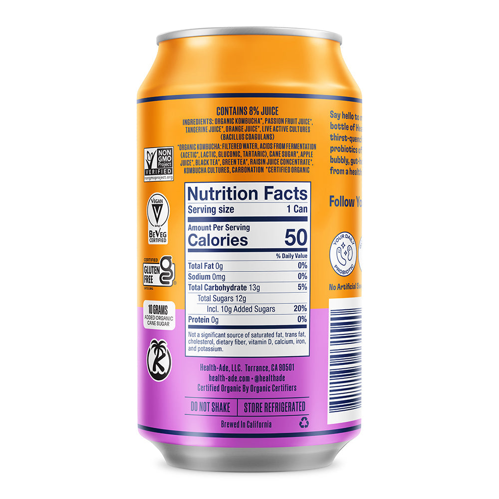 Wholesale Health-Ade Kombucha Passion Tangerine Org 11.5oz- Bulk