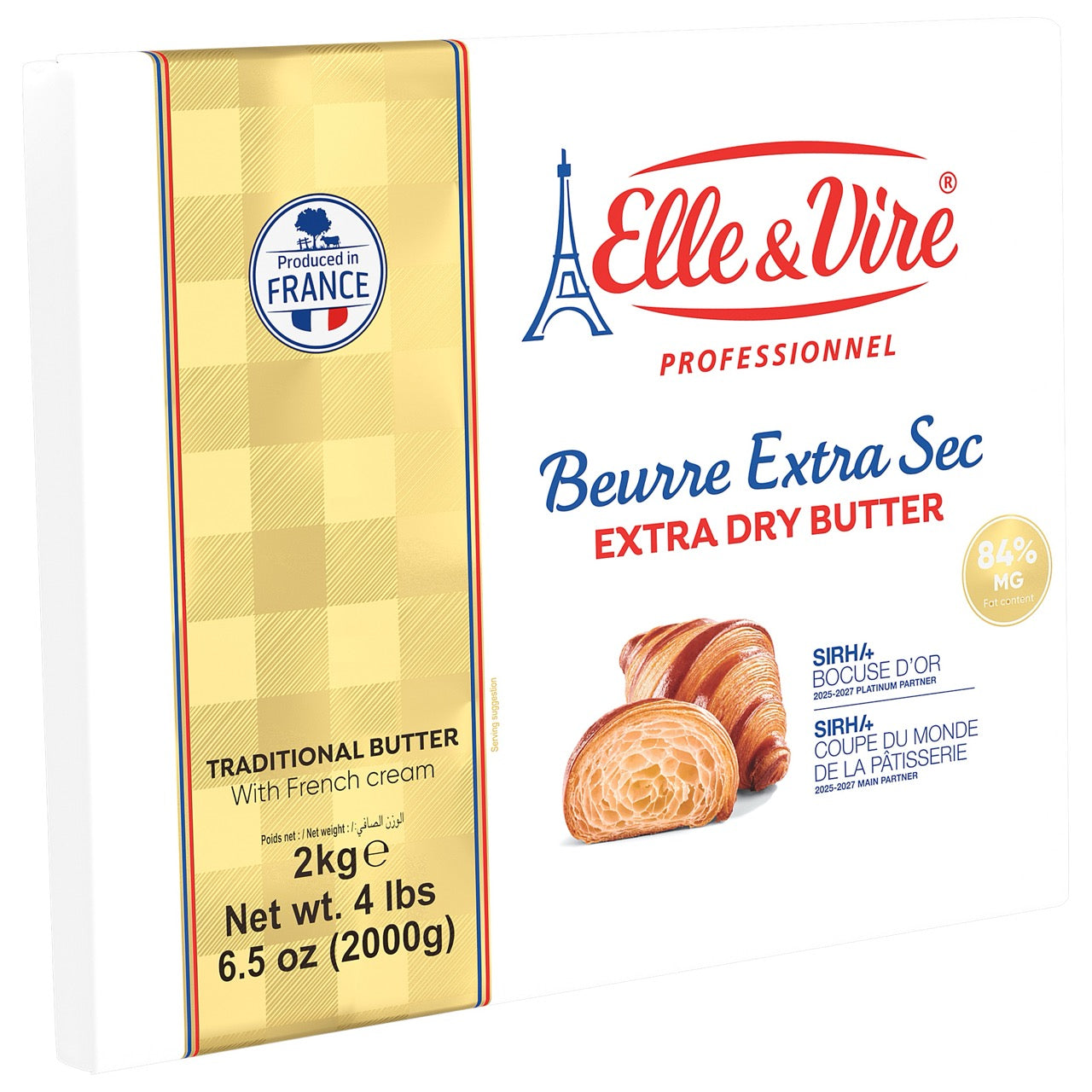 Wholesale Elle & Vire French Butter Sheets 84% 2kg- Bulk