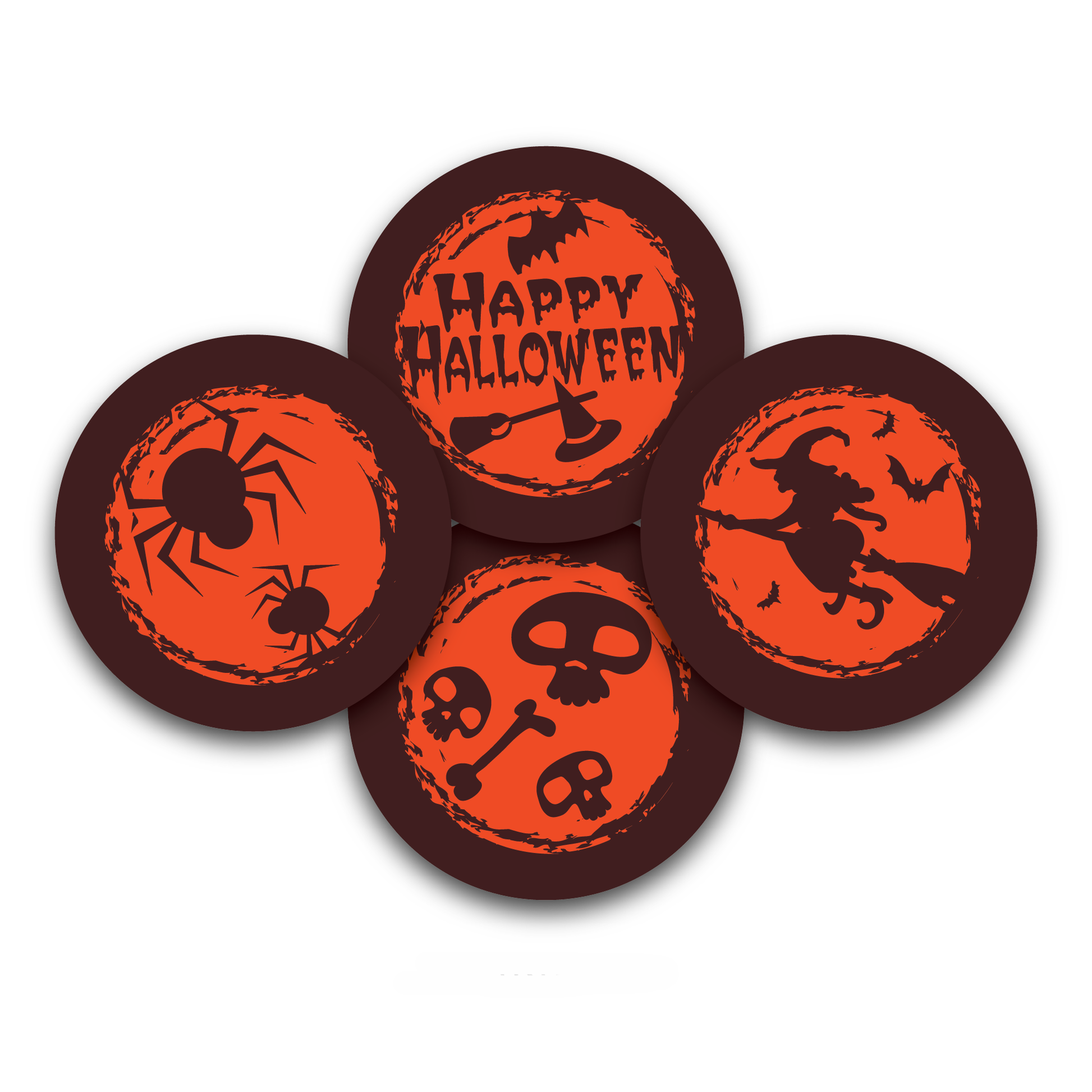 Wholesale Sweet Swiss Confections Spooky Sets Round Assorted Dark Chocolate Holiday Décor- Bulk
