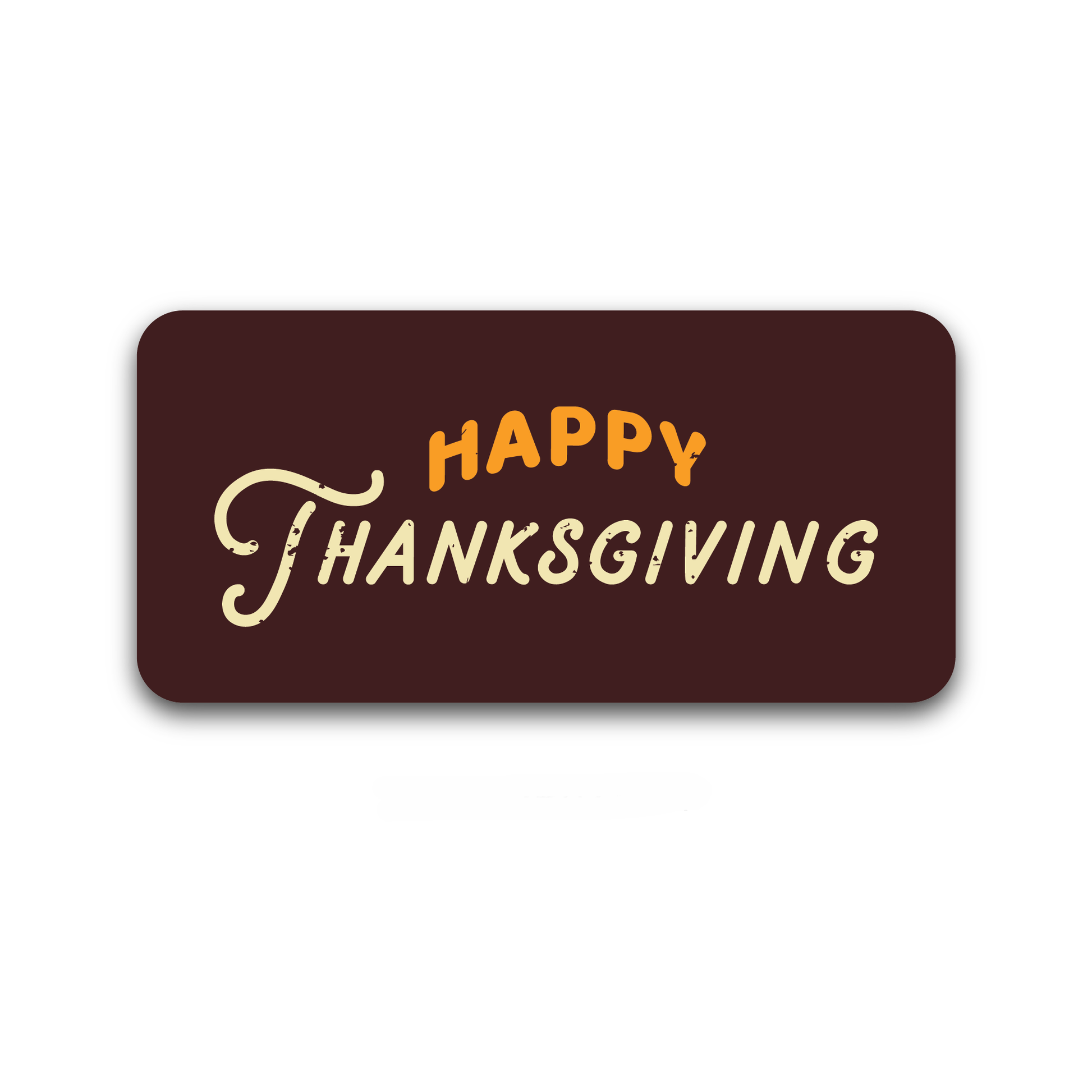 Wholesale Sweet Swiss Confections Happy Thanksgiving Script Rectangle Dark Chocolate Holiday Décor- Bulk