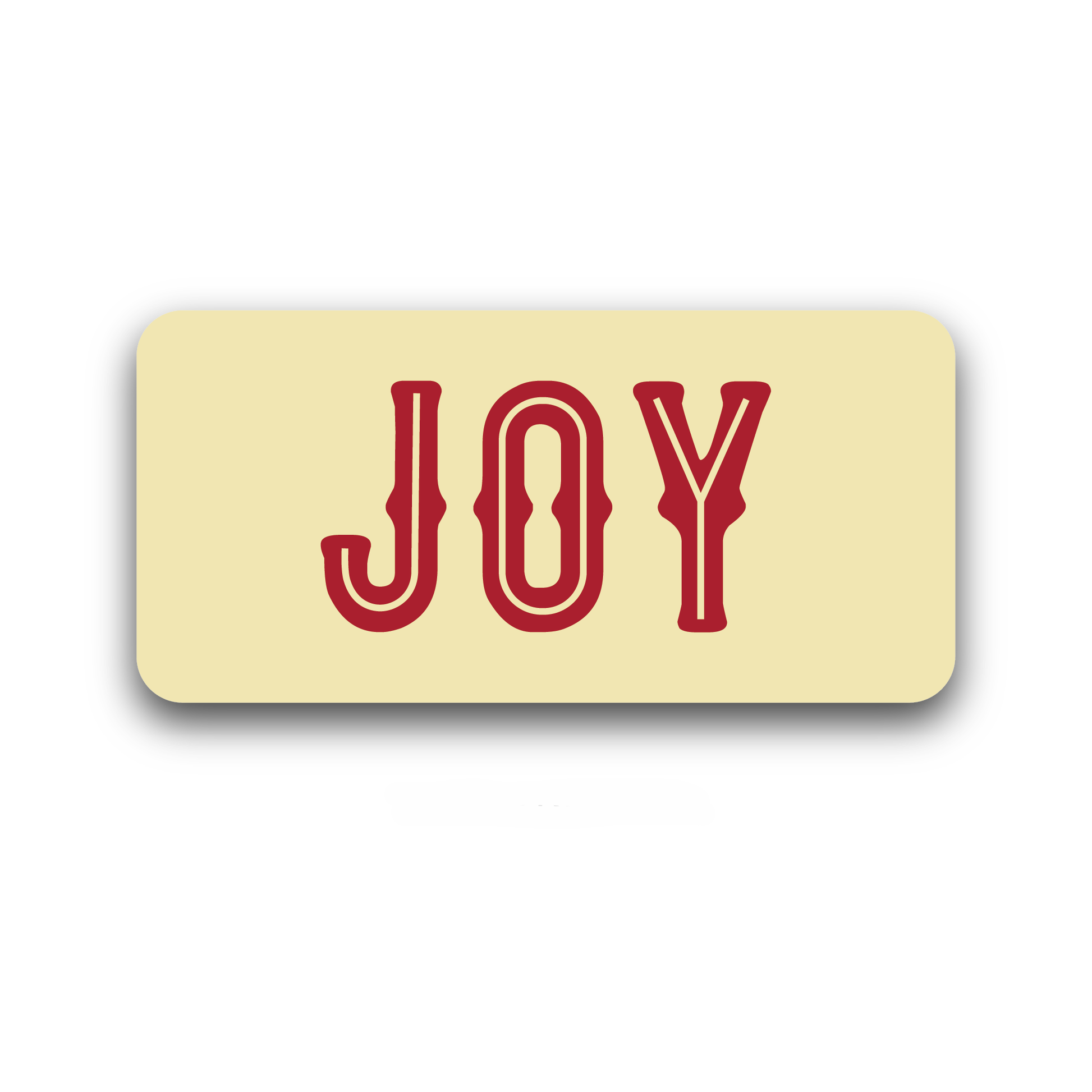 Wholesale Sweet Swiss Confections Holiday Joy Rectangle Script White Chocolate Holiday Décor- Bulk