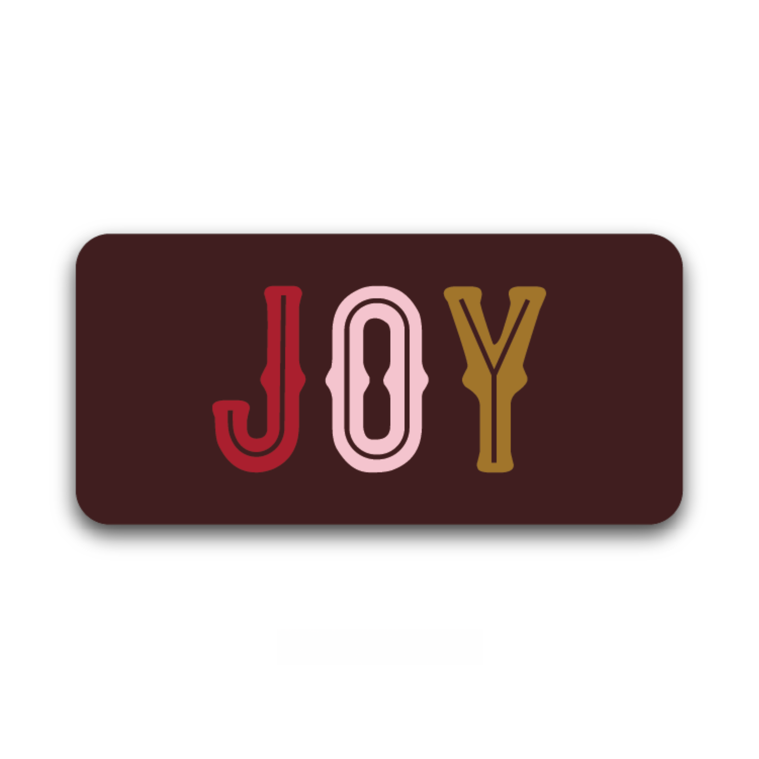 Wholesale Sweet Swiss Confections Joy Rectangle Script Dark Chocolate Holiday Décor- Bulk