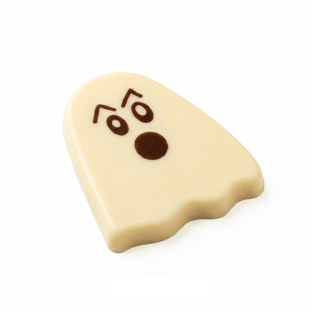Wholesale Sweet Swiss Confections 3d Ghost White Chocolate Holiday Décor- Bulk