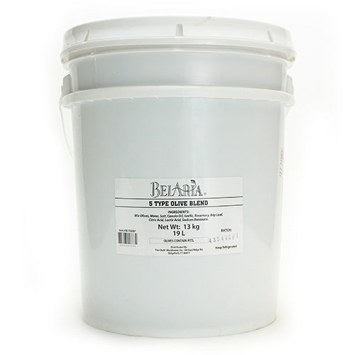 Wholesale BoxNCase Five Types of Whole Blended Olives 13kg- Bulk