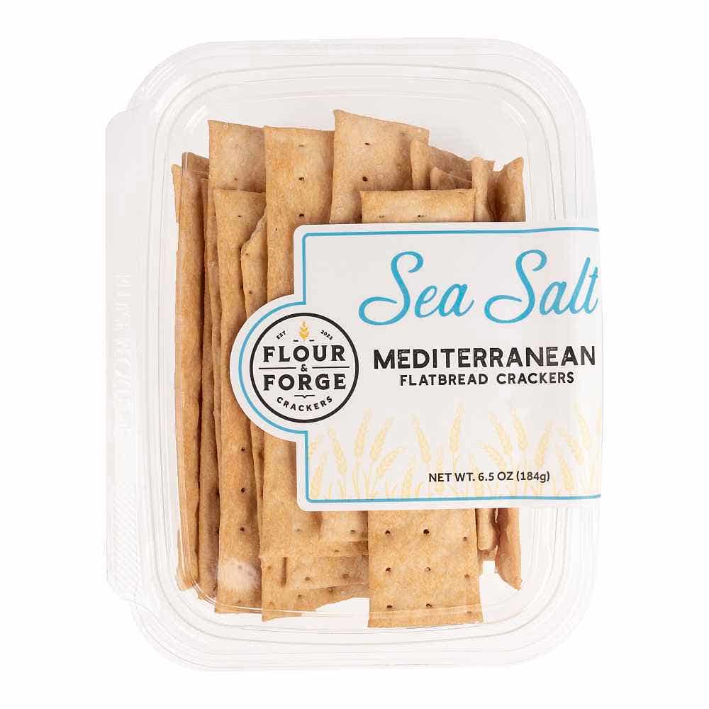 Wholesale Flour And Forge Sea Salt Mediterranean Flatbread Crackers 6.5 Oz- Bulk