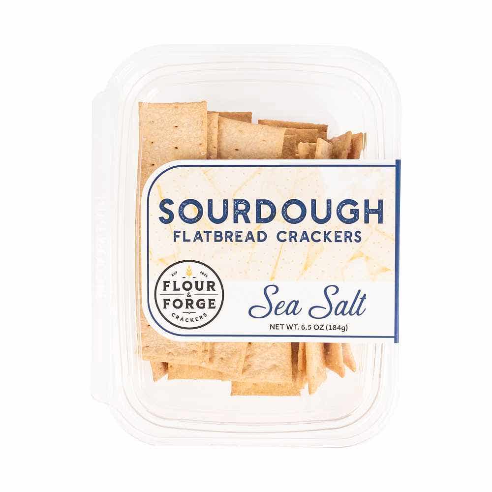 Wholesale Flour And Forge Sea Salt Sourdough Flatbread Crackers 6.5 Oz- Bulk