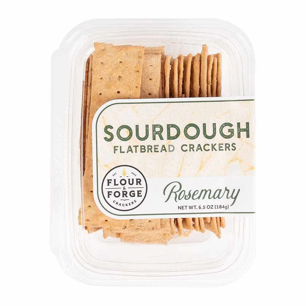Wholesale Flour And Forge Rosemary Sourdough Flatbread Crackers 6.5 Oz- Bulk