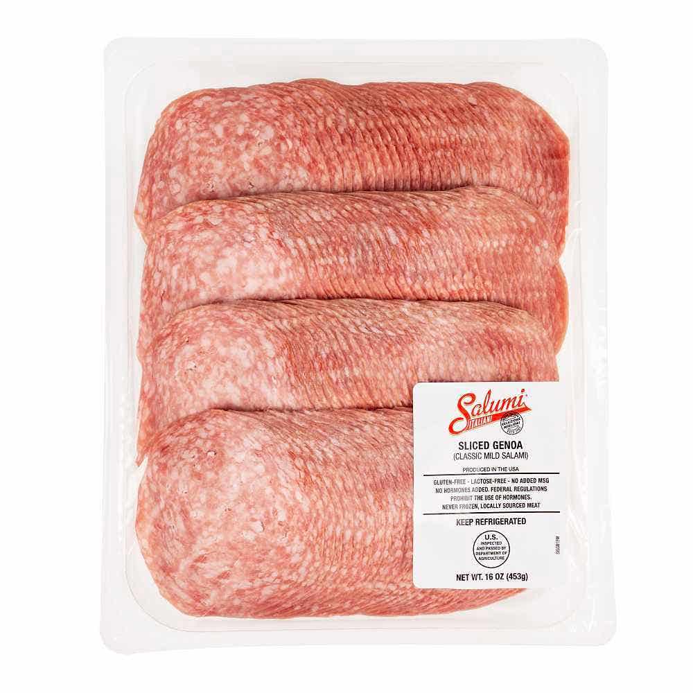 Wholesale Salumi Italiani Genoa Salami Sliced 16 Oz- Bulk