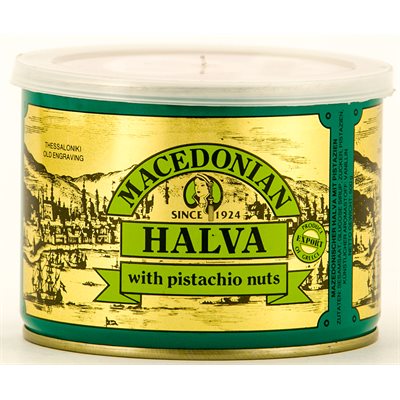 Wholesale Haitoglou Macedonian Halva With Pistachio 500G Tin- Bulk