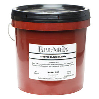 Wholesale BoxNCase 5 Type Blend Whole Olives 5kg- Bulk