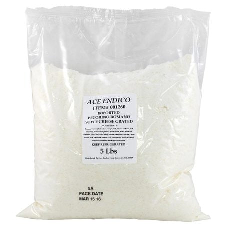Wholesale BoxNCase Each Grated Pecorino Romano Style Cheese- Bulk