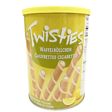 Wholesale Krinos Twisties Viennese Wafers - Lemon 400g tin- Bulk