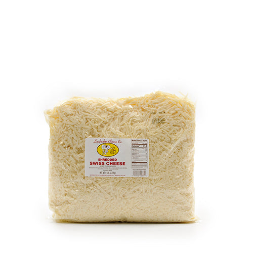 Wholesale Laubscher Shredded Swiss Cheese 5lb- Bulk
