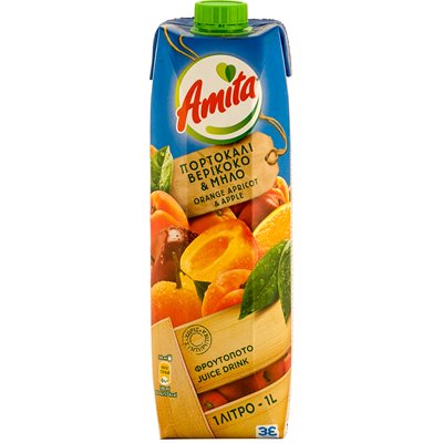 Wholesale Amita Orange, Apple & Apricot Nectar 1L Tetra Pak- Bulk