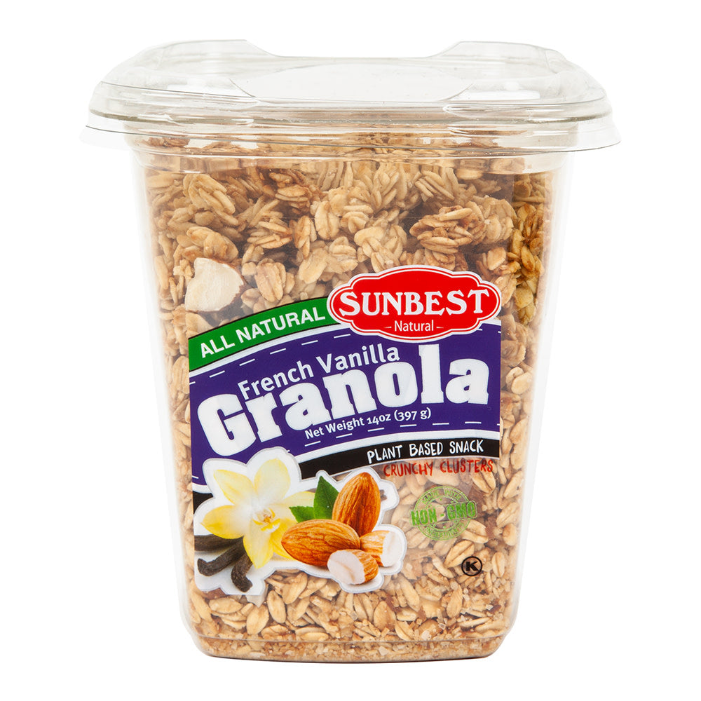Wholesale Sunbest French Vanilla All Natural Granola 15 Oz Tub- Bulk