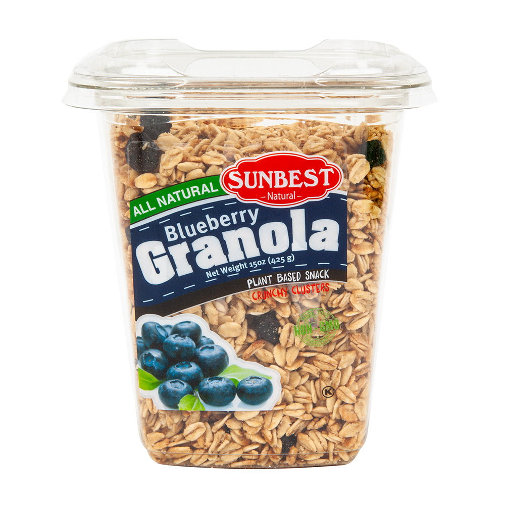 Sunbest Blueberry All Natural Granola 15 Oz Tub