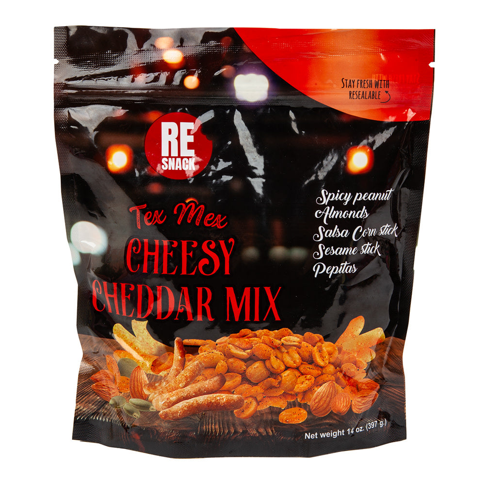 Wholesale Re Snack Tex Mex Cheesy Cheddar Mix 14 Oz Pouch- Bulk