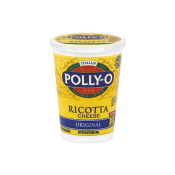 Wholesale Polly-O Fresh Whole Milk Ricotta Cheese 3lb- Bulk